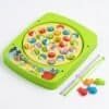 Square Fishing Plate in play Square fishing plate toy being played with